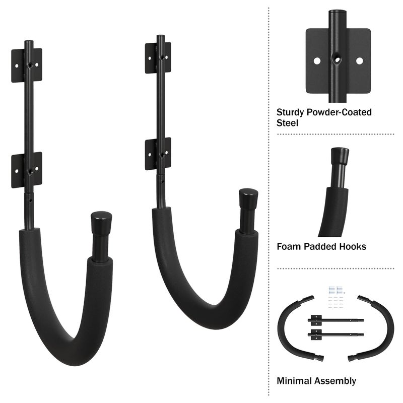 RAD Sportz Kayak Storage Rack - Kayak Wall Mount Hangers with 100lb Capacity for Paddleboards, Surfboards, or Snowboards - for Garage or Shed by Rad Sportz - Image 5